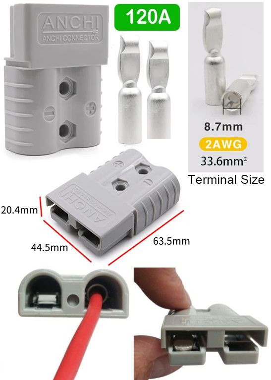 Conector de potencia 120A